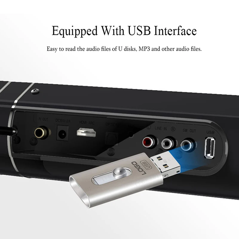 Bluetooth саундбар колонка съемная ТВ эхо настенная Hifi стерео двойной сабвуфер