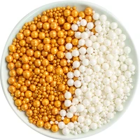 free shipping 20g cake decoration sugar beadspearl white round baking ingredientsexclusive for christmashigh quality golden
