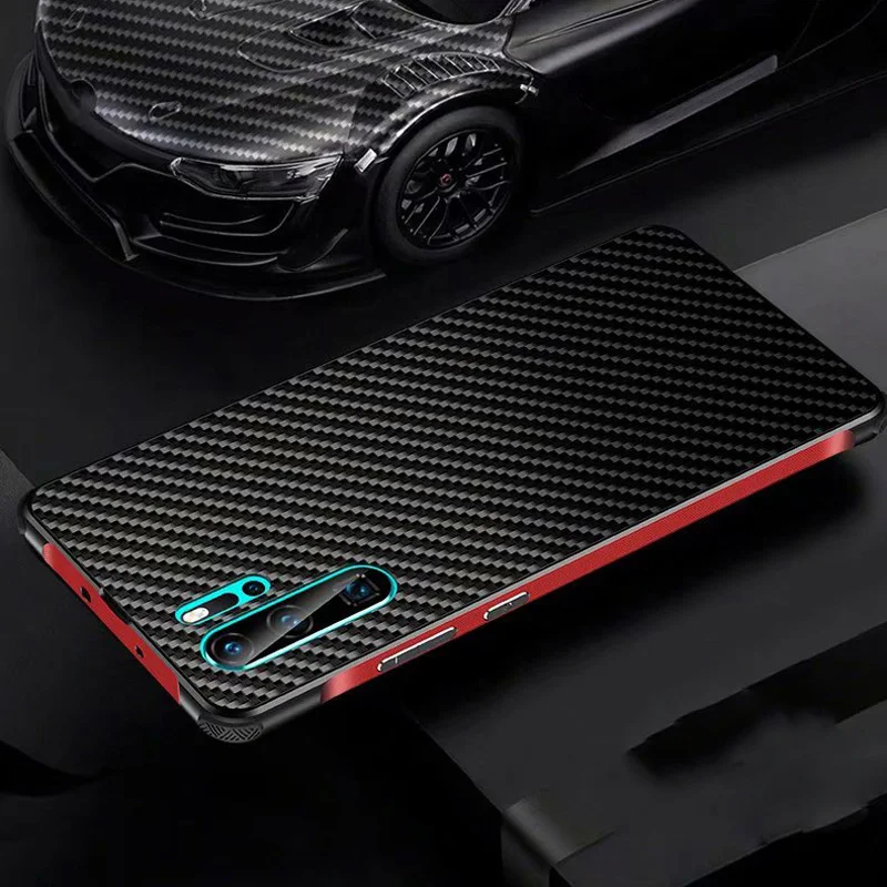 Чехол для Huawei P30 Pro Lite P20 Nova 4e 3e задняя крышка из углеродного волокна с