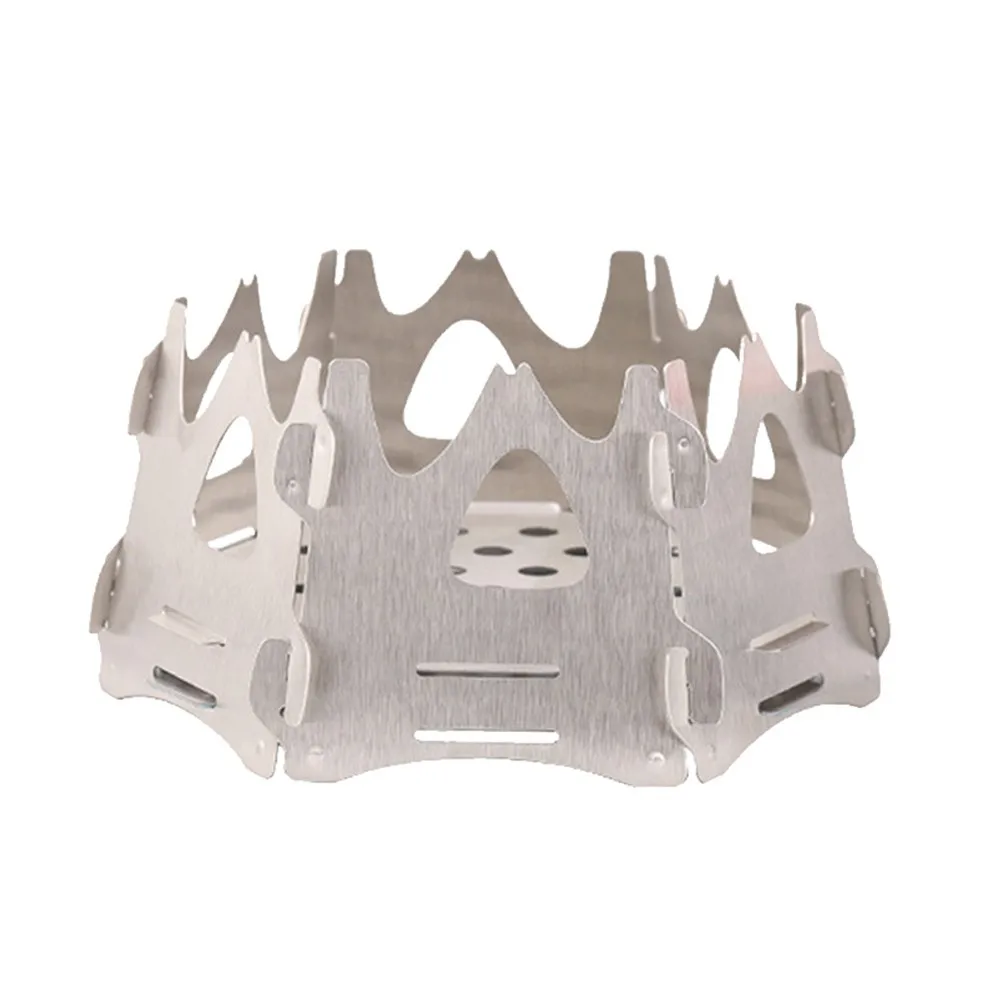 

Outdoor Camping Folding Stove Tourist Cooker BBQ Camping Equipment Trekking Windshield Split Stove Camping Tools