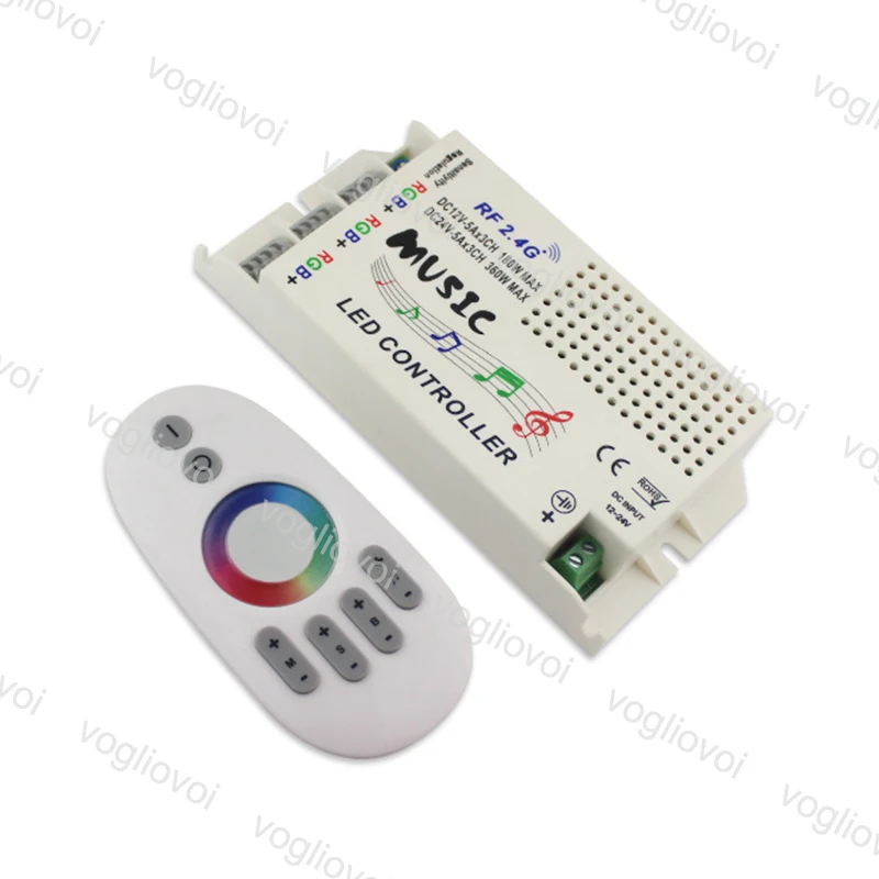 Vogliovoi музыкальный голосовой датчик 2 4G RF 3 канала ИК пульт RGB контроллер