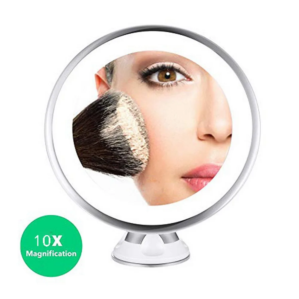 LED Makeup Mirror Mini USB Rechargeable Lighting Small Portable Packet Multiple with Sucker |