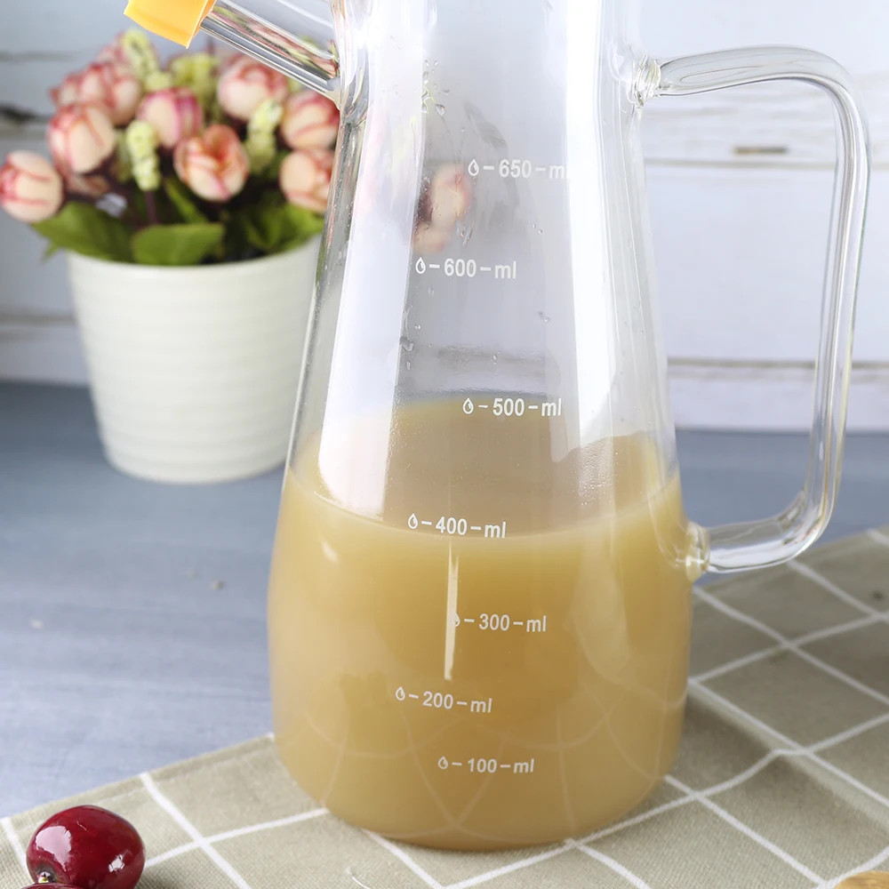 Соусник прозрачная стеклянная бутыль для масла с безмен кухонные инструменты