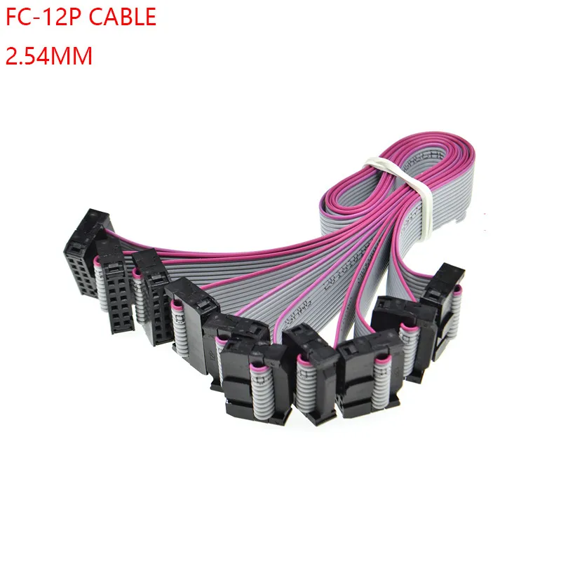 

Кабель загрузки JTAG AVR ISP, FC-12p дюйма, 30 см, 2,54 мм, 12P провод, 12 контактов, серый плоский ленточный кабель для передачи данных, для заголовка DC3 IDC BOX