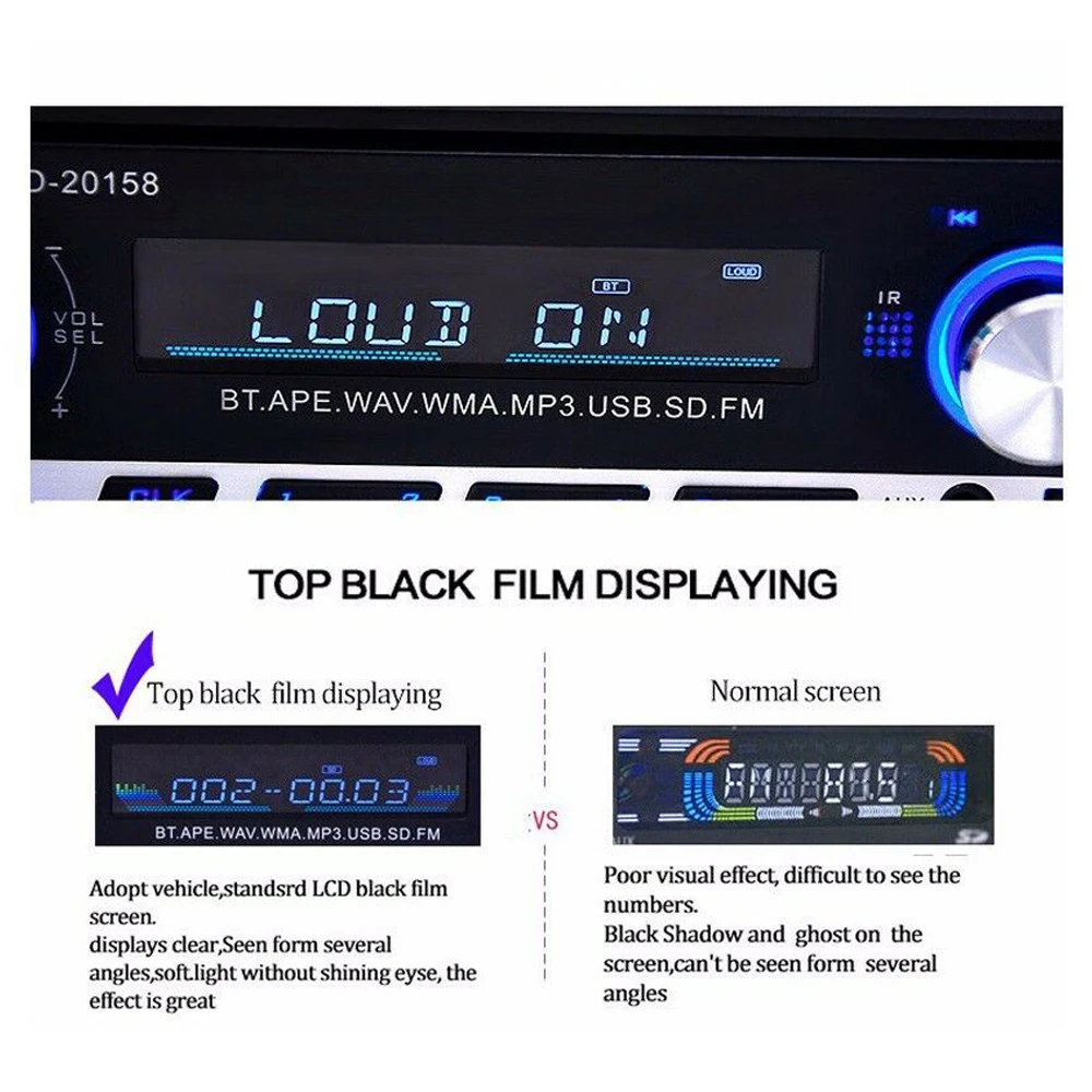 Автомобильный музыкальный плеер 1DIN радио Bluetooth динамик MP3 AUX FM приемник карта U