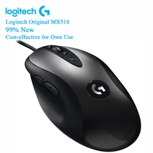 Logitech 99 New LEGENDARY Gaming Mouse MX518 with 16000DPI HERO Sensor USB for PC Laptop Overwatch DOTA PUBG Fortnite Mice Gamer