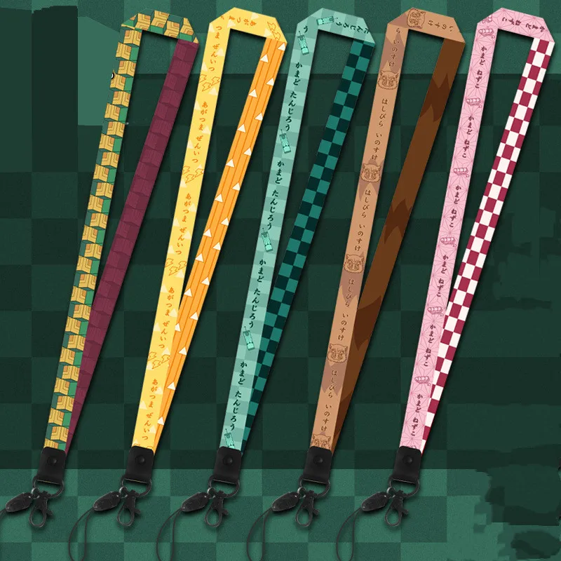 

Брелок для ключей Kimetsu no Yaiba, винтажный шнурок с клинком призрака, рассекающий демонов, для женщин и девушек, для косплея