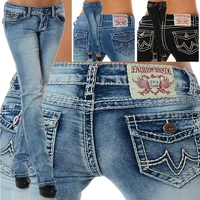 women jeans slim skinny elastic denim jeans pants ladies vintage beading push up pencil calca jeans winter mom jeans