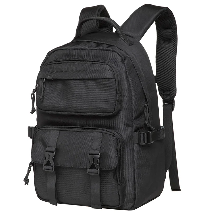

2021 new nylon solid color backpack female bag outdoor leisure backpack fashion men's laptop backpack travel bag school bag