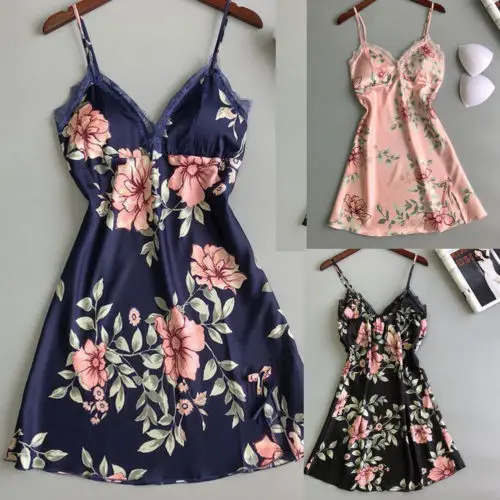 Женское сексуальное нижнее белье ночное ночная рубашка кружевное на бретельках