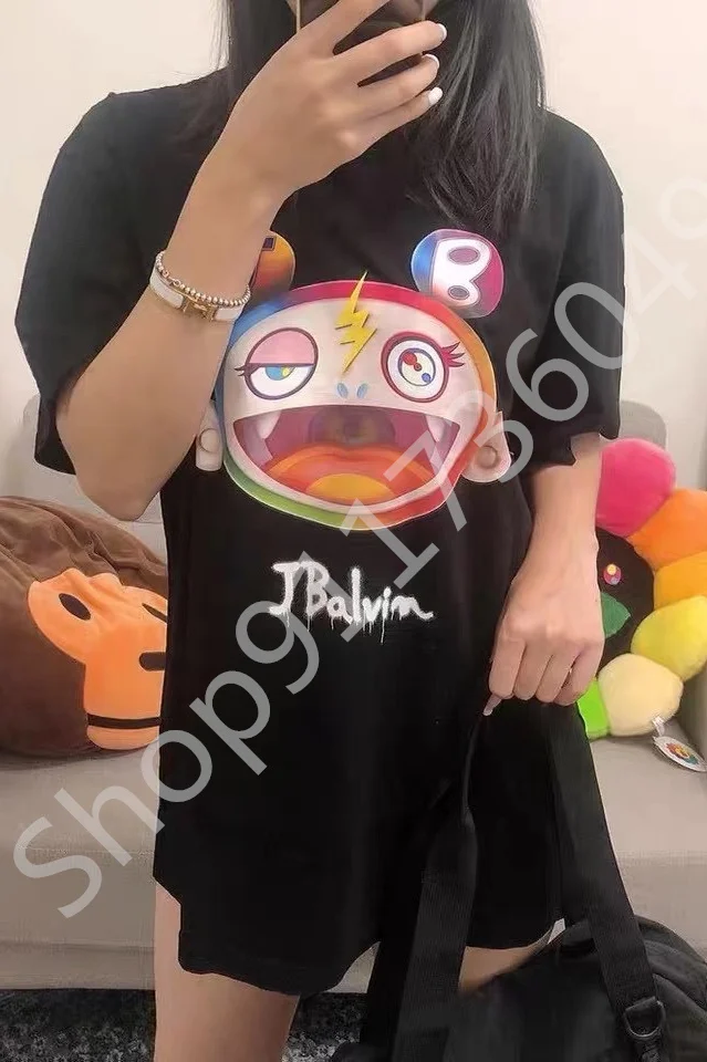 

J Balvin x Takashi Murakami Kiki Face T-shirt Murakami Sunflower joint T-shirt | JT3050
