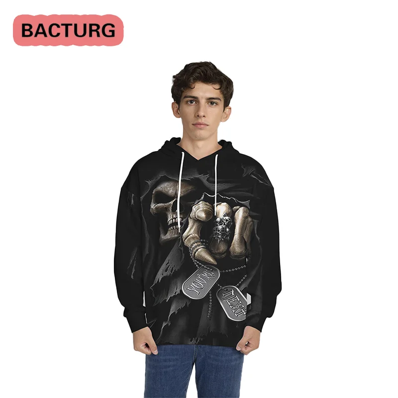 

Men's Women's Cartoon Anime Hooded 3D Printed Sweatshirt Harajuku Skull Winter Men's Cartoon Super Big Hoodie Free Shipping