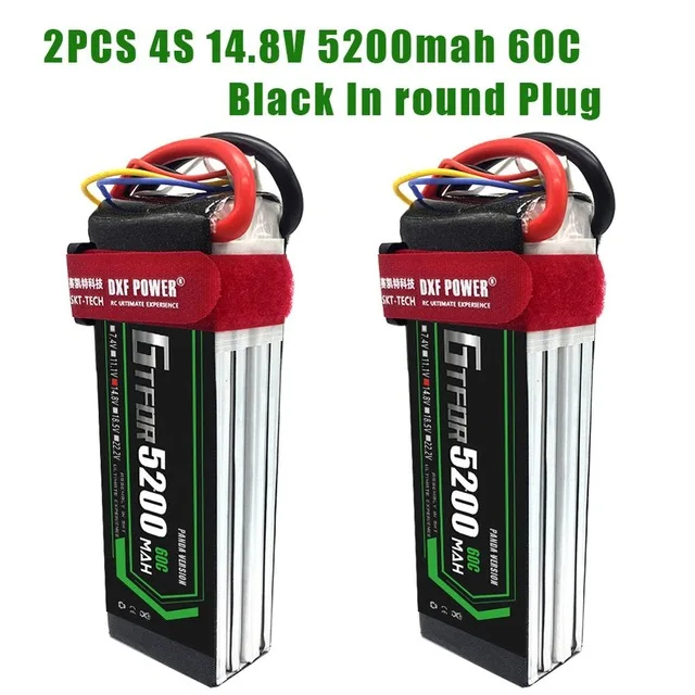 2PCS4S500mahBLACK 2 шт. батарея Lipo 3s 4S 11,1 V 14,8 V 5200mAh 60C MAX 120C для 1:8 1:10 Радиоуправляемый автомобиль Дрон вертолет E Багги Truggy TRX автомобиль - Цвет: 2PCS4S500mahBLACK