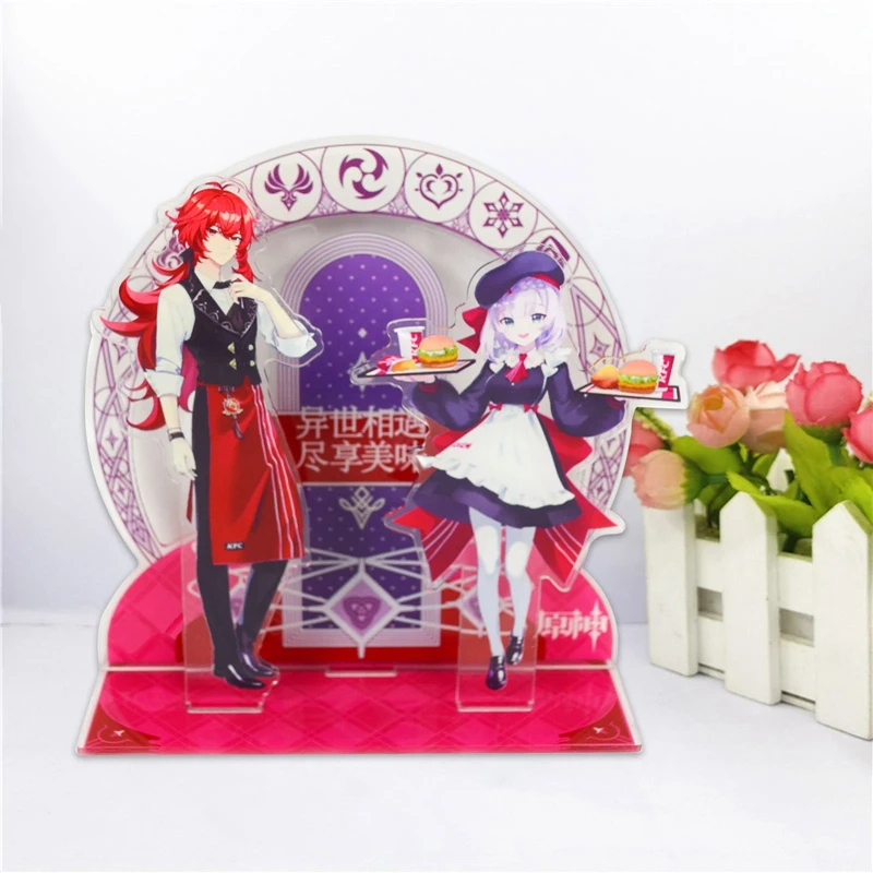 

Game Genshin Impact stand-up acrylic keychain badge linkage decoration set