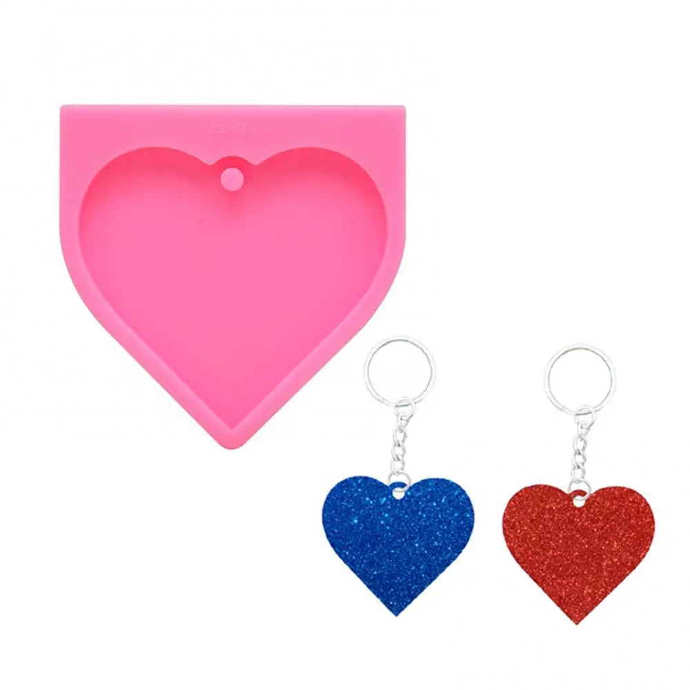 

50%HOTDIY Epoxy Silicone Large Heart Key Chain Shape Cake Fondant Baking Mold Tools