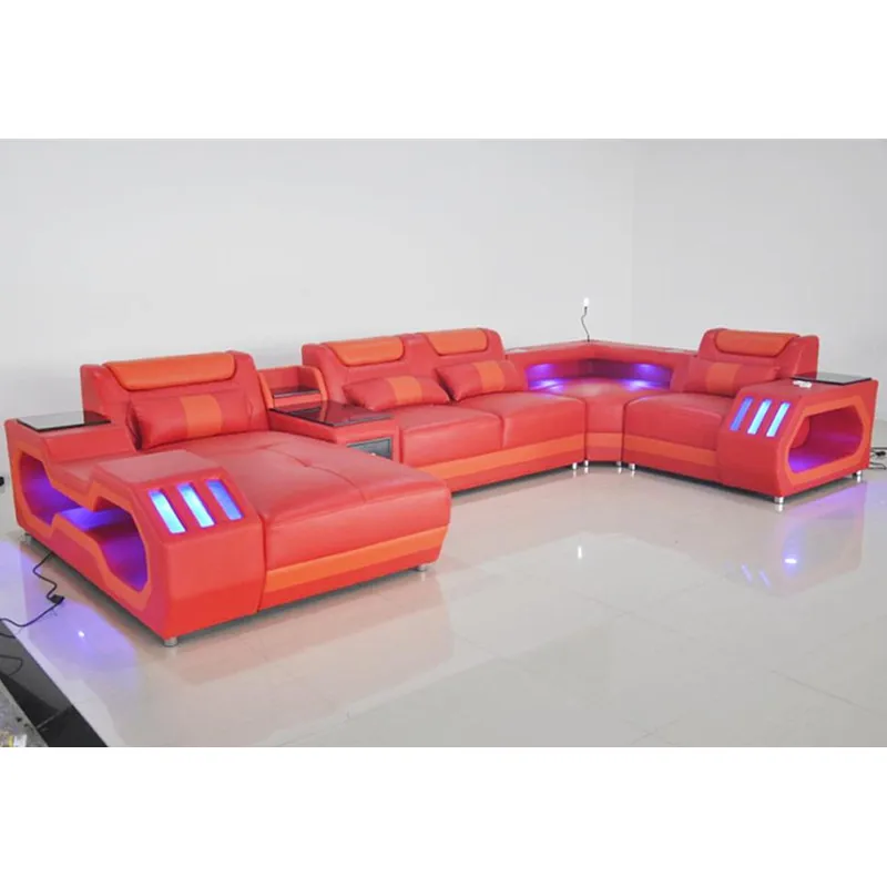 Новый дизайн диван мебель для гостиной кожаный современный секционный