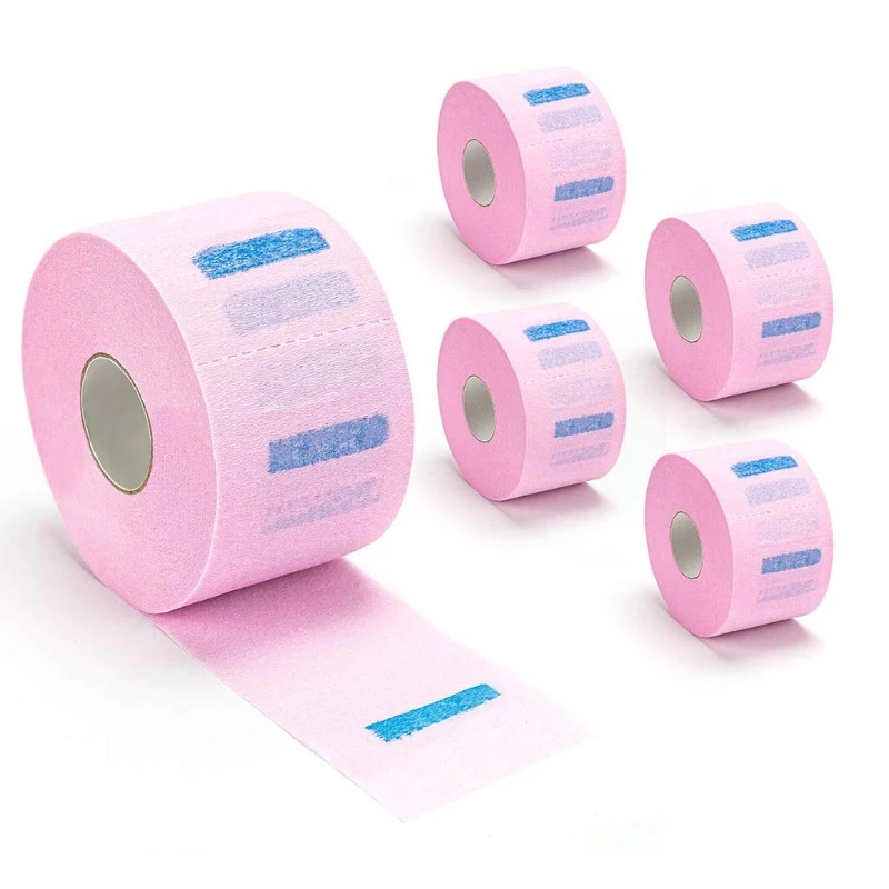 5 рулонов одноразовая бумага для парикмахерских вырез полоски 500 полосками