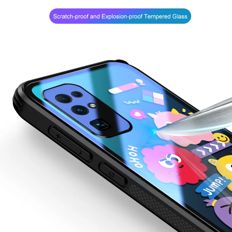 

ASINA Transparent Tempered Glass Case For Honor 30 Pro Ins Cartoon Shockproof Cover For Honor View 40 Capa Funda Love