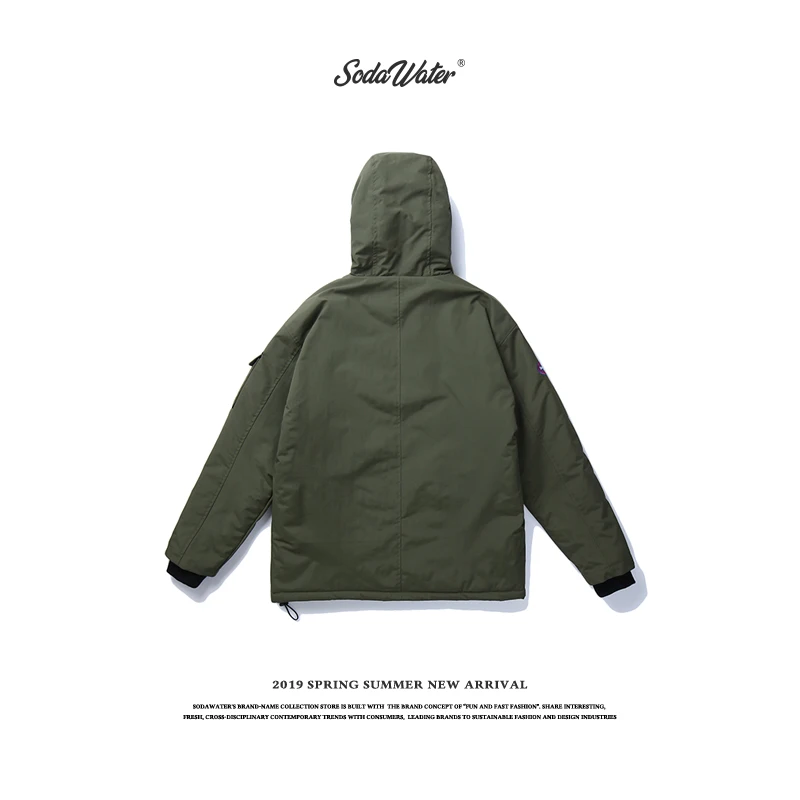 SODAWATER дизайнерская Толстая зимняя Мужская парка уличная Стильная функциональная