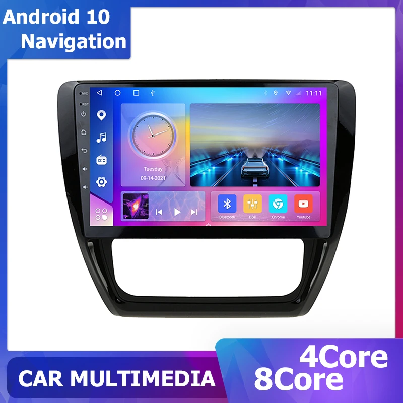 

10 inch GPS Navigation Android 10 For VW Sagitar Jetta Bora 2012-2015 Multimedia Video Player 1280*720 DSP 2 Din carplay 6+128