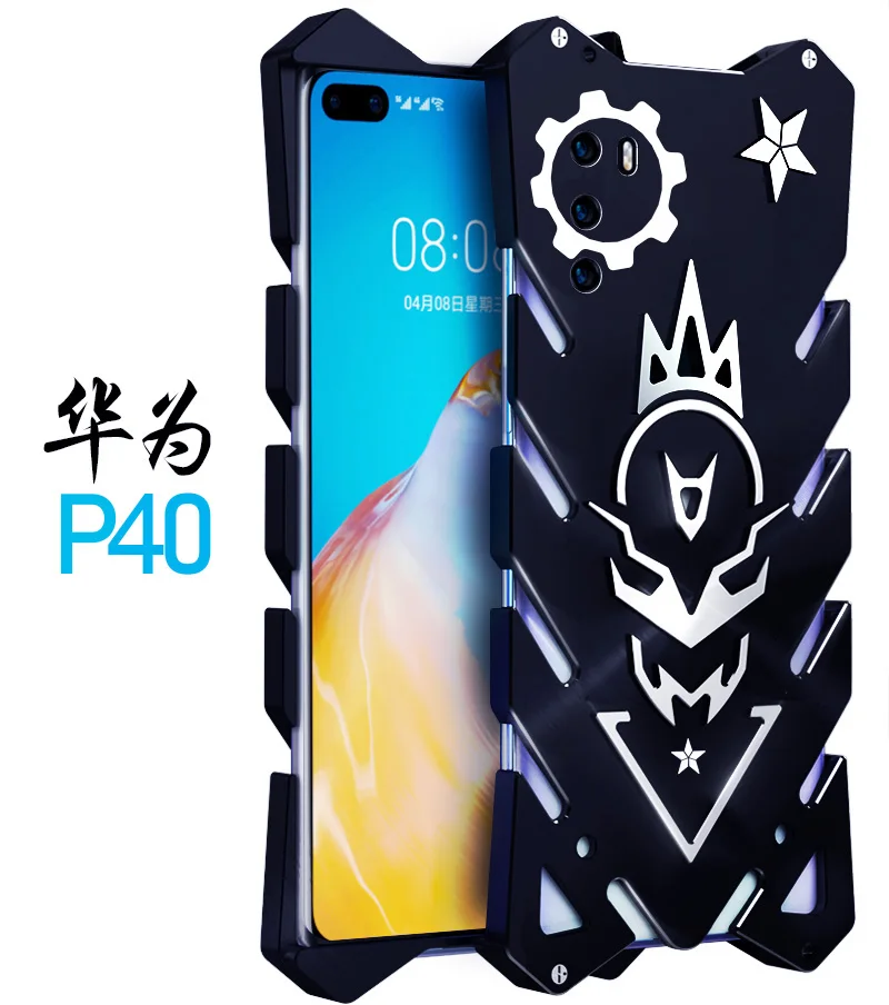 

Aluminum Armor Thor Case For Huawei P40 Pro Case Cover The Flash Iron Man Phone Protective Shell Skin Bag