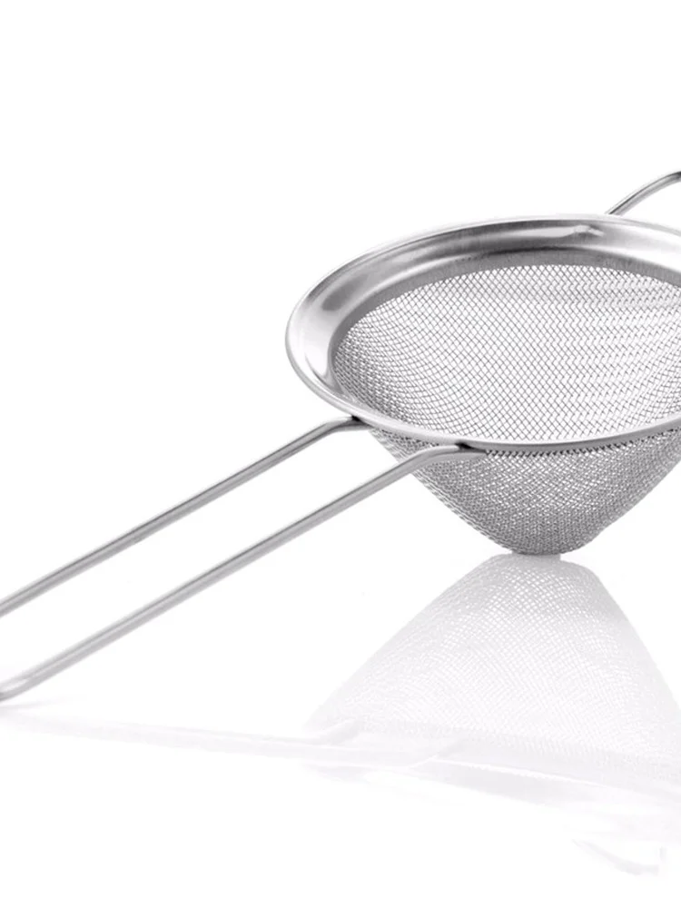 

Stainless Steel Bar Strainer Fine Mesh Cocktail Strainer Colander Long Handle Conical Ice Strainer Sifter Sieve Bar Accessories