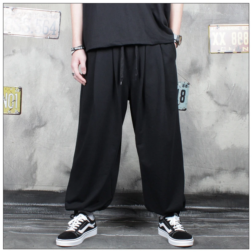 Японские шаровары Harlan с завязками на завязках мужские широкие брюки драпировкой