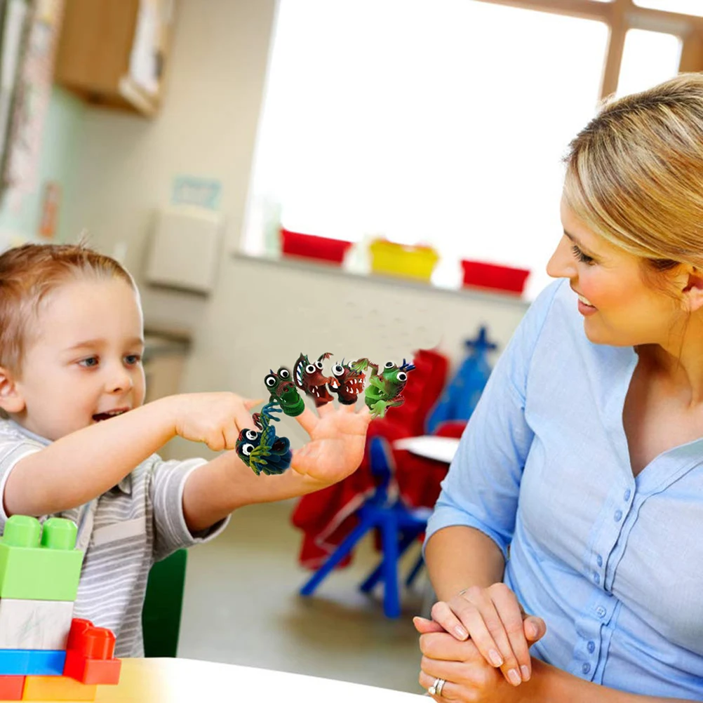 5 шт. с героями мультфильма Монстр пальчиковые игрушки развития интеллекта детей