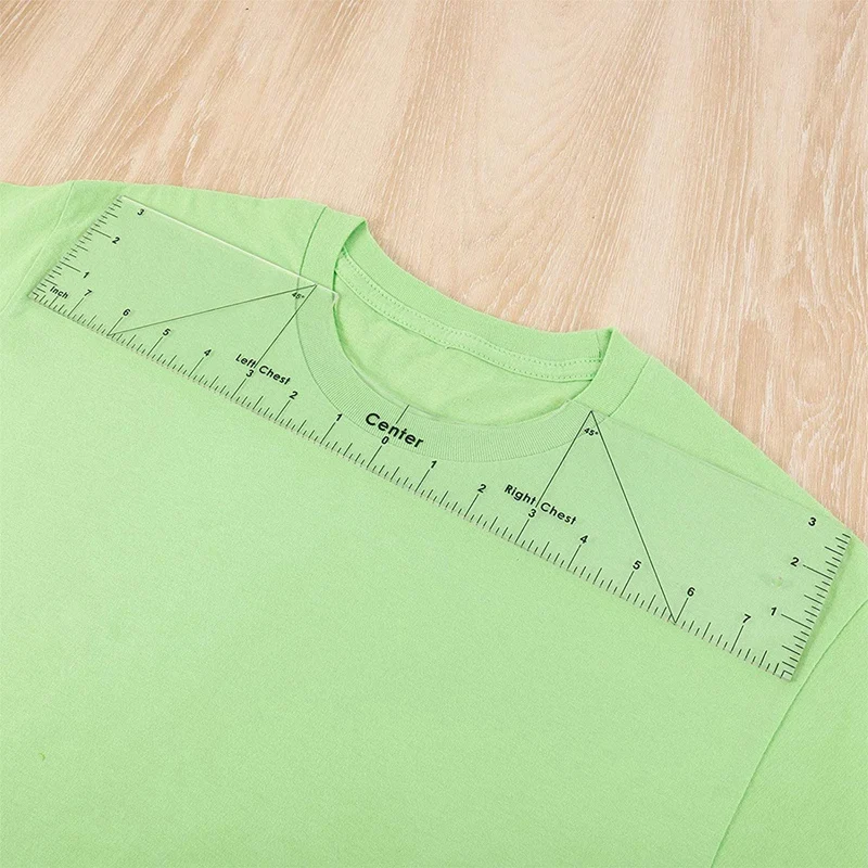

2 Pack T Shirt Ruler Guide T Shirt Alignment Tool T-Shirt Vinyl Guide for DIY Vinyl - T-Shirt Centering Tool