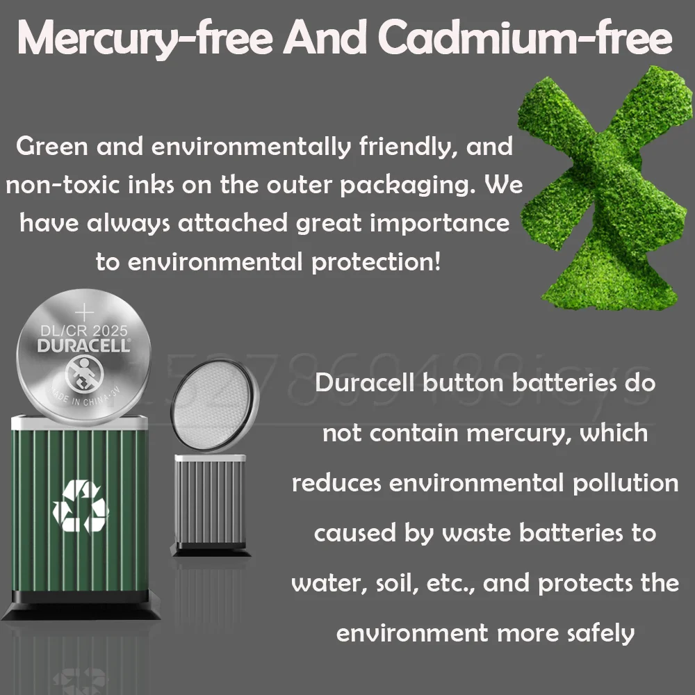 10 шт. оригинальные литиевые батареи DURACELL CR2025 DL2025 DLCR2025 ECR2025 GPCR2025 150 мАч 3 в для часов