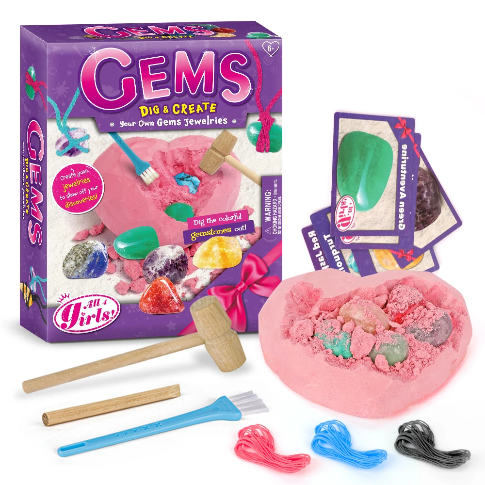 

Набор для сборки драгоценных камней, 6 натуральных драгоценных камней, археологические искусственные игрушки, детские подарки