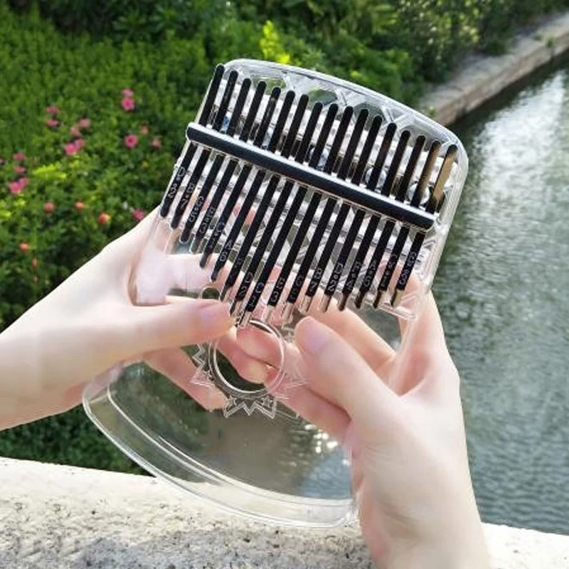 

Kalimba 17 Key Acrylic Crystal Thumb Piano Clear Calimba Portable Teclado lnstrumentos Musicais Kit Gift For Kids Adult Beginner