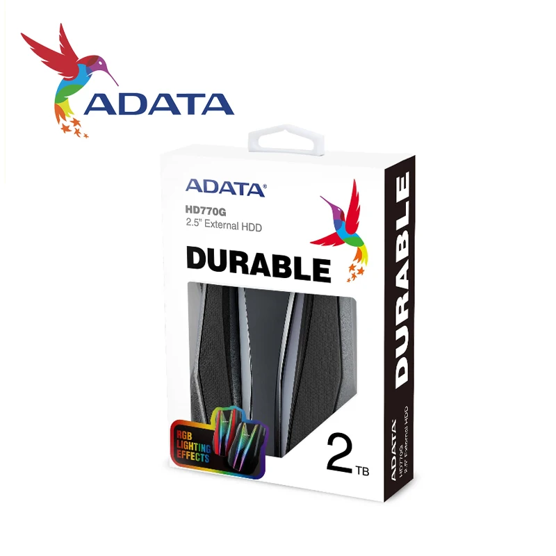 Внешний жесткий диск ADATA HD770G с RGB ТБ/2 ТБ|Внешние жесткие диски| |
