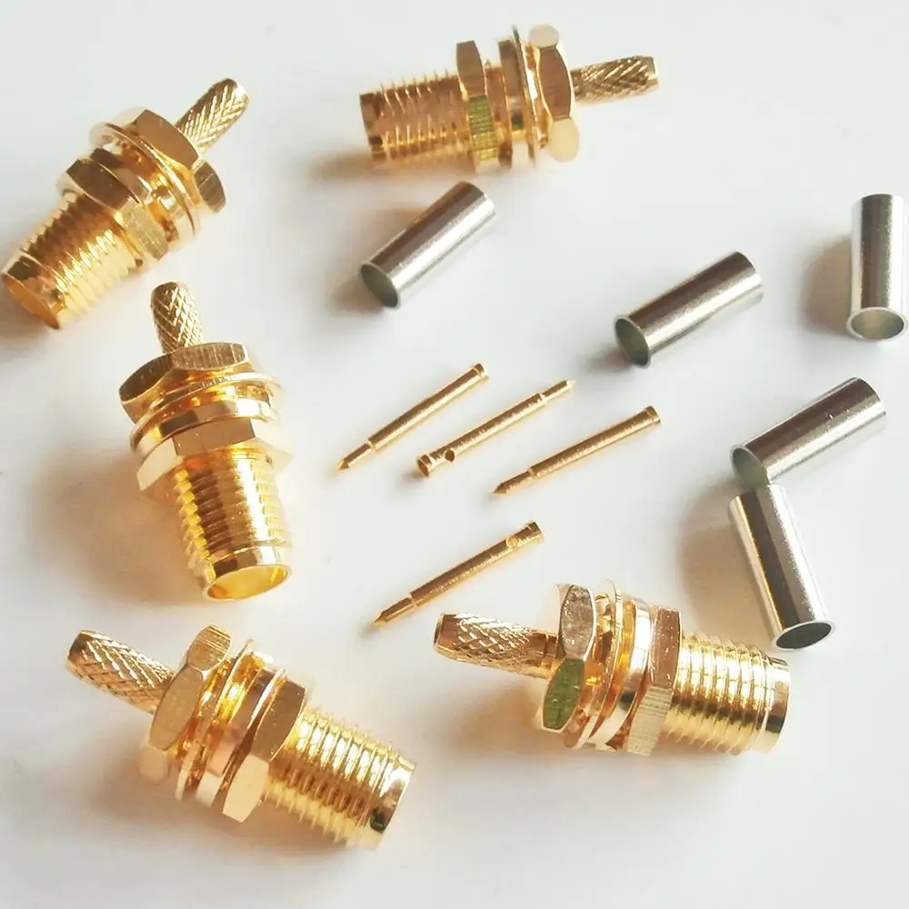 RF коннектор RPSMA RP SMA гнездовой обжим для RG316 RG174 RG179 LMR100 кабель с уплотнительным