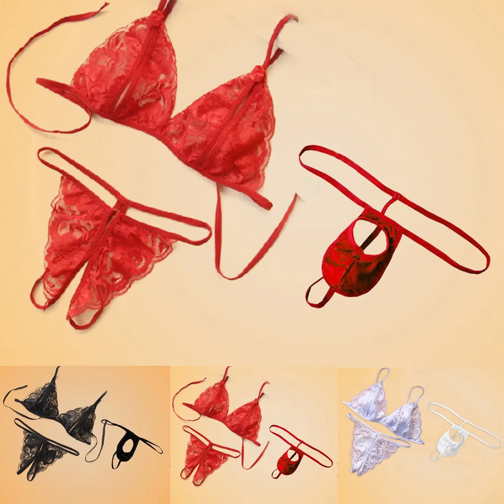 Эротическое горячее сексуальное нижнее белье Babydoll кружевное с вырезами для