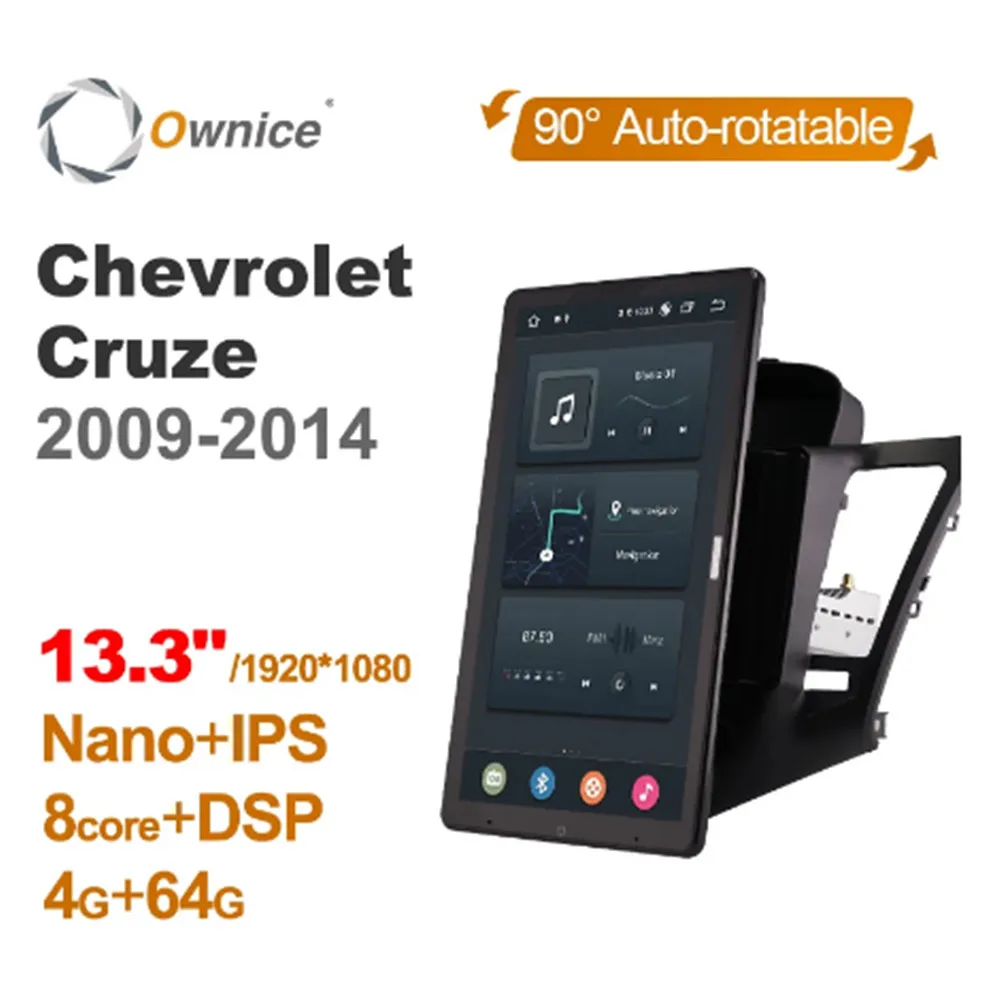 

1280*720 Ownice Android 10,0 Автомагнитола для Chevrolet Cruze 2009 - 2014 GPS мультимедийный плеер аудио головное устройство 10,1 "IPS поворотный