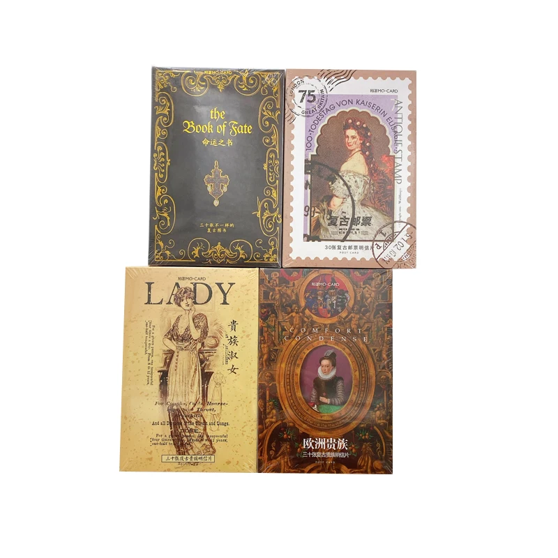 4 упаковки винтажная Европейская открытка поздравительная Почтовая с прямой