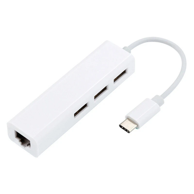 

Адаптер USB C-Ethernet Type-C к USB 2,0 Hub с интерфейсом RJ145, подходит для мобильных телефонов, компьютеров и ноутбуков