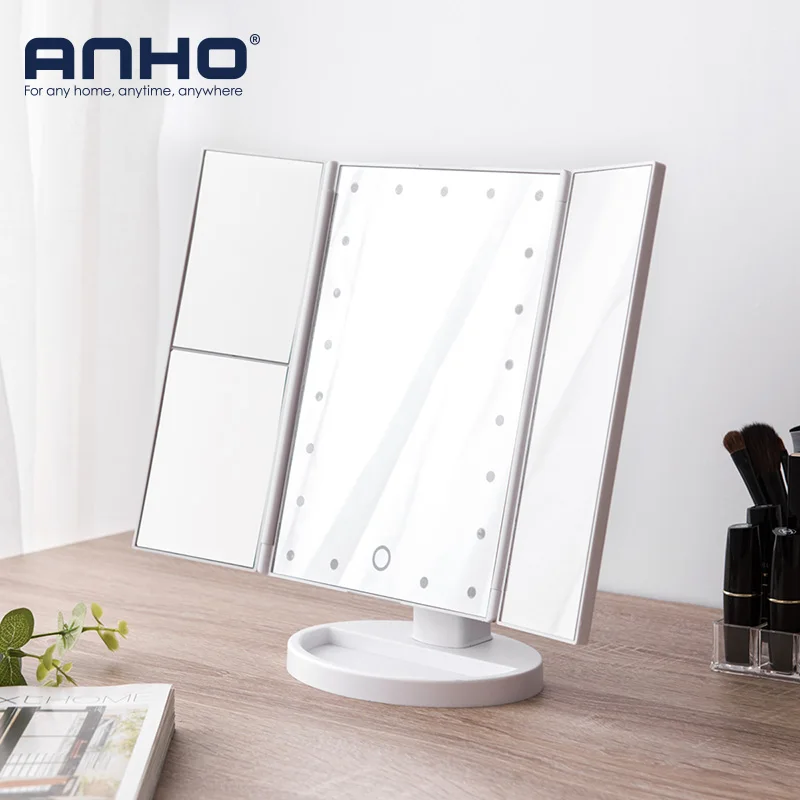 Складное косметическое зеркало с 21 светодиодсветодиодный подсветильник кой