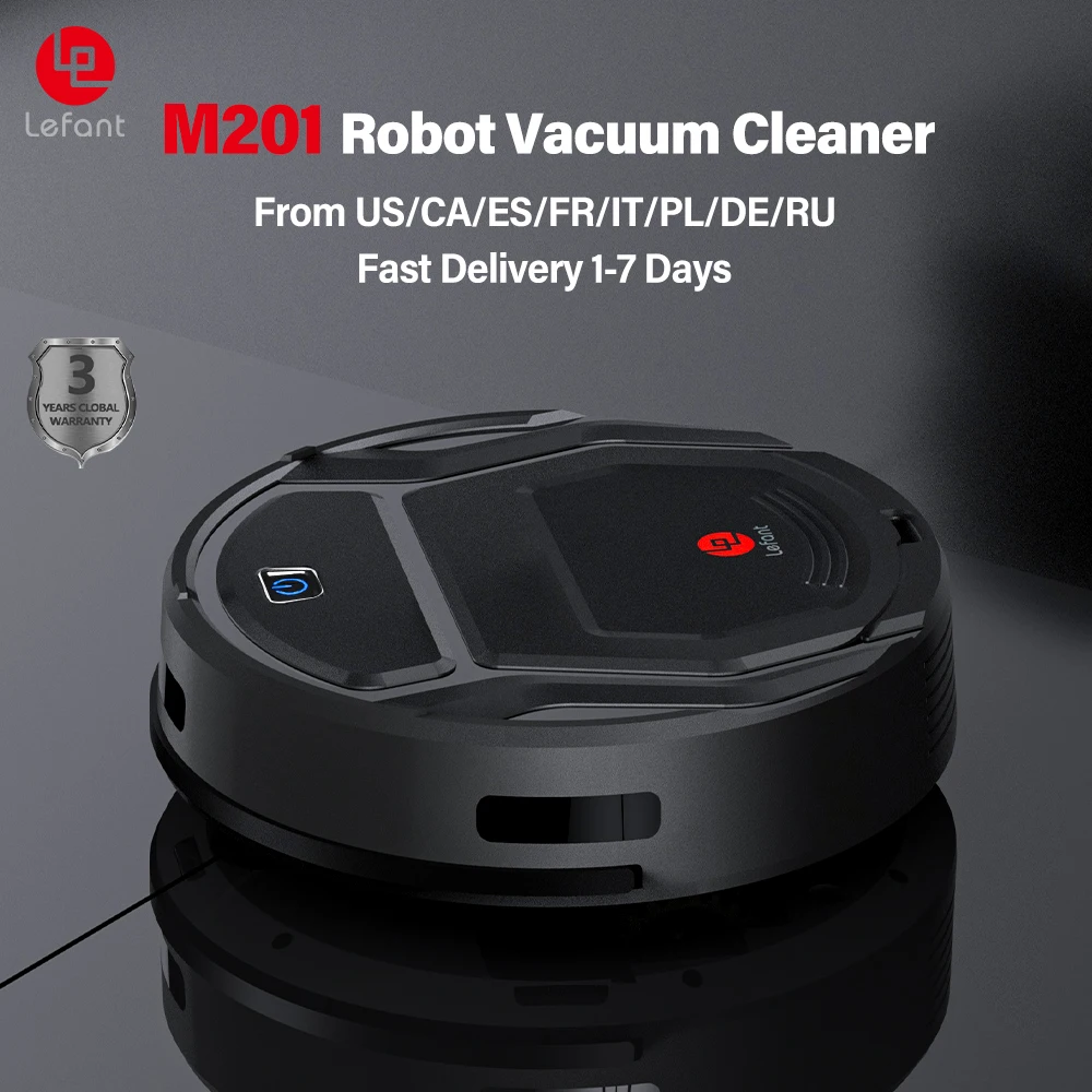 

Lefant M201 Mini Robot Vacuum Cleaner For Home Pet Hair, Hard Floor, Low Pile Carpets,Super Quiet 1800pa With WiFi/App/Alexa