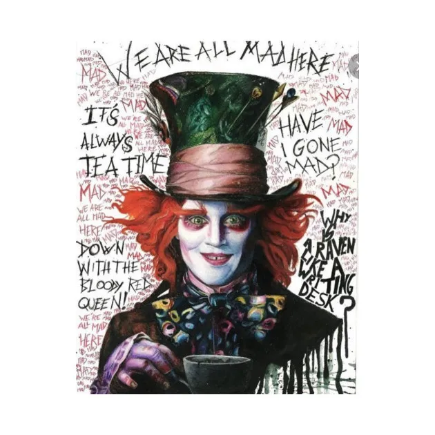 1 шт. мультяшная бумажная наклейка с Алисой сумасшедшей шляпкой детские игрушки