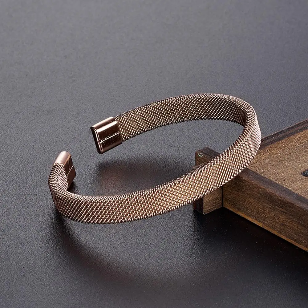 Модный романтичный женский Браслет манжета из нержавеющей стали 316L