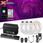 32 Вт RGBW двойная головка светодиодный волоконно-оптический двигатель Smart AppRF контроль Звездный эффект комплект освещения с метеоритом для стрельбы