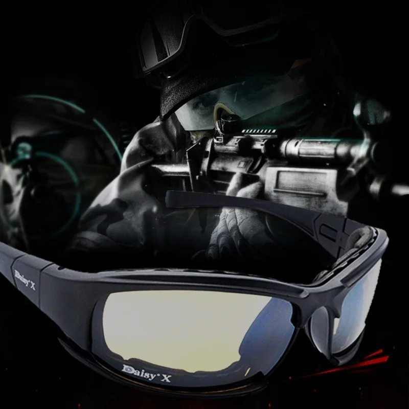 DAISY X7 Goggles 4LS Men Military Polarized Sunglasses Bullet-proof Airsoft Shooting Gafas Smoke Lens Motorcycle Cycling | Спорт и