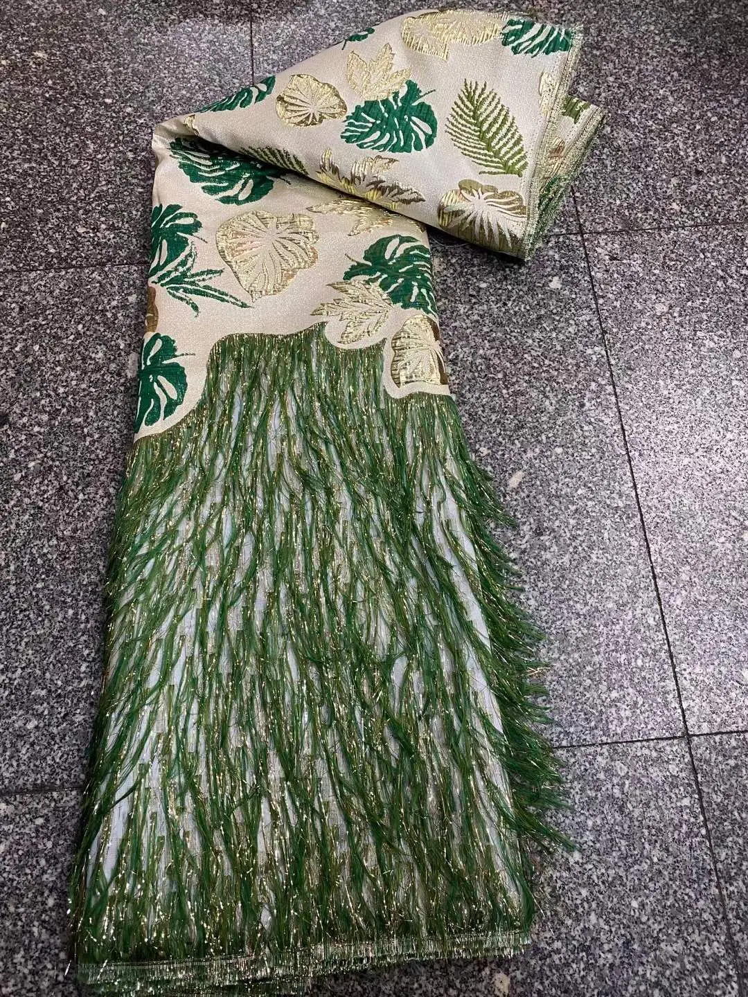 Популярный новый жаккард парчовая кружевная ткань Лидер продаж африканский тюль