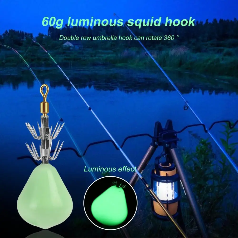 

Jig Octopus Lures Front Swivel Cuttlefish Sleeve Fishing Lure Bait Squid Jig Hooks Practical