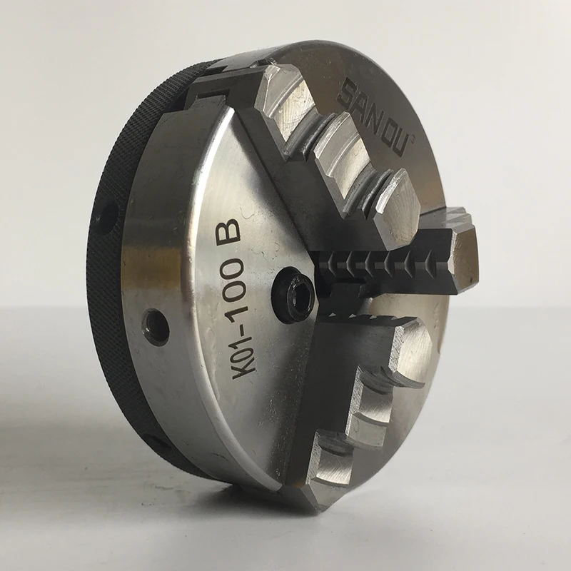Древесный токарный станок Wood Chuck 4-дюймовый Мини-токарный станок K01-100B с автоматическим центрированием зажимной челюстью из закаленной стали.