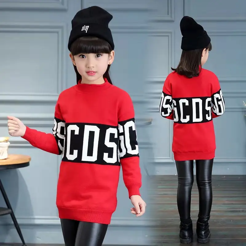 2019 свитер детские свитера осенние с высоким воротником для девочек пуловер