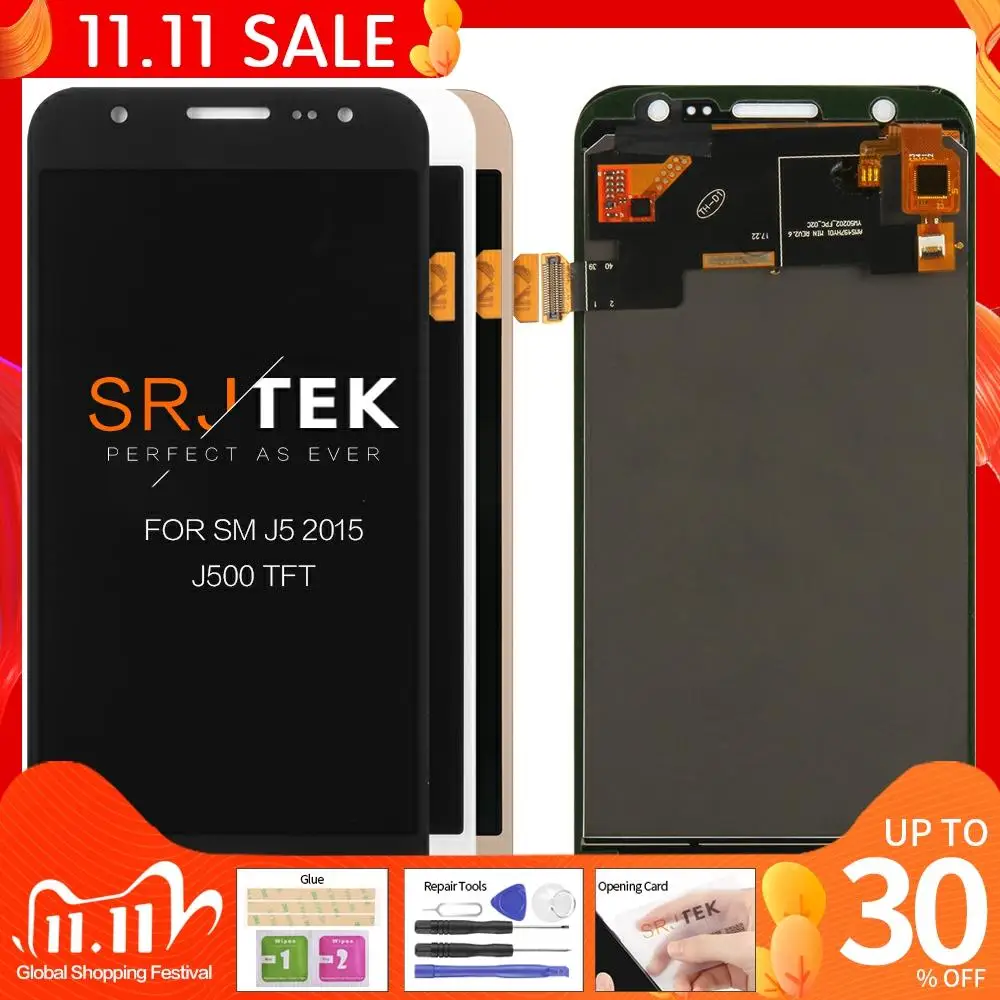 

ЖК-дисплей для Samsung GALAXY J5 2015 J500 J500F J500FN J500M J500H с сенсорным экраном и дигитайзером в сборе