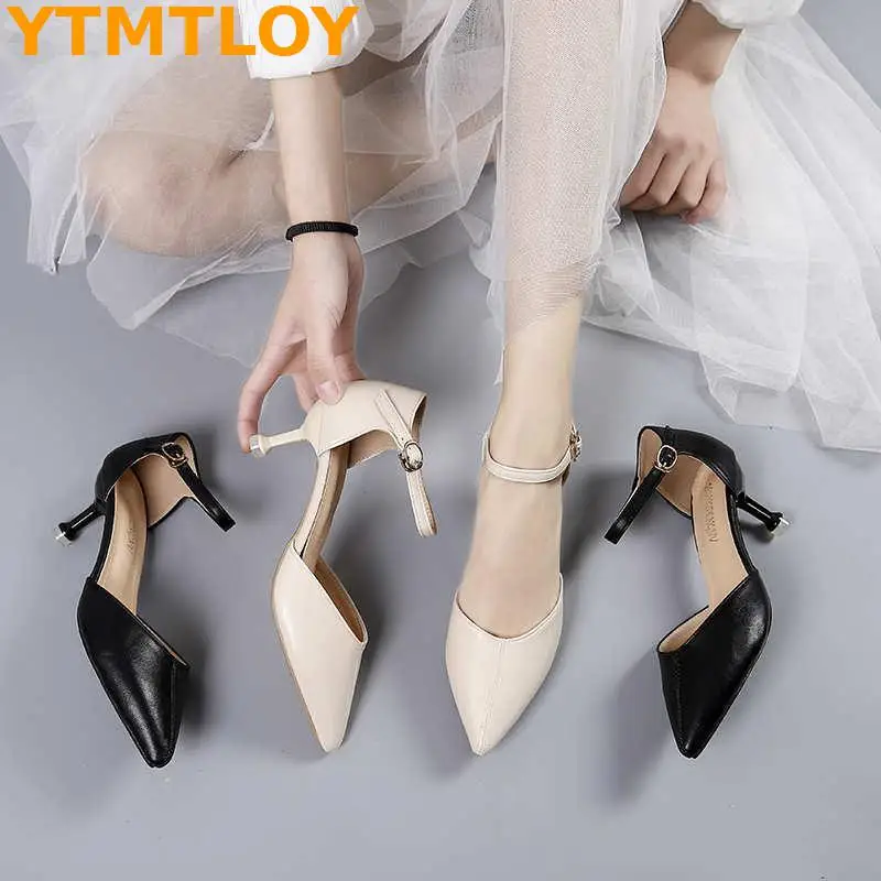 Новинка 2020 женская обувь модные повседневные туфли с острым носком на высоком